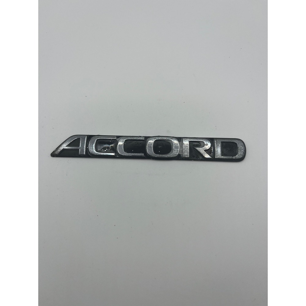 Honda Accord Emblem Trunk Badge Nameplate Chrome Silver Black OEM Used